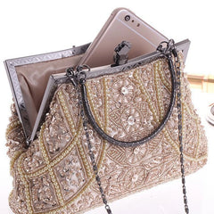 Women's Vintage Beaded Evening Bag for Wedding Party