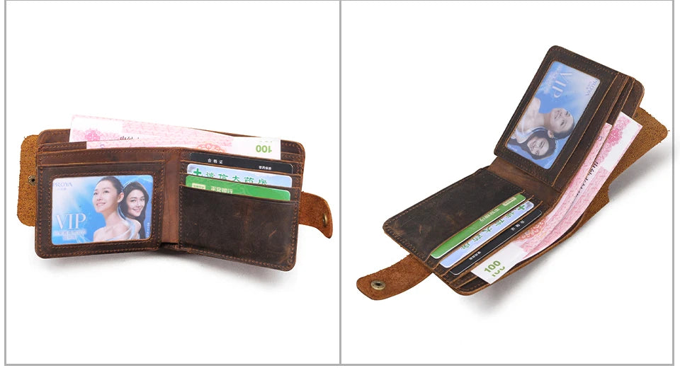 Soft Leather Vintage Organizer Wallet Purse