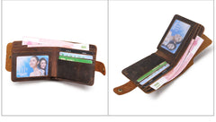 Soft Leather Vintage Organizer Wallet Purse