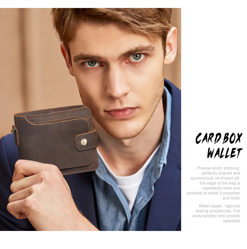 Soft Leather Vintage Organizer Wallet Purse
