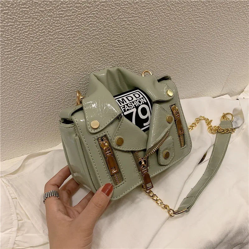 Punk Motobike Style Shoulder Crossbody Bag for Women
