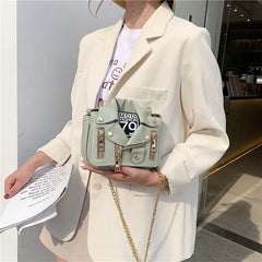 Punk Motobike Style Shoulder Crossbody Bag for Women