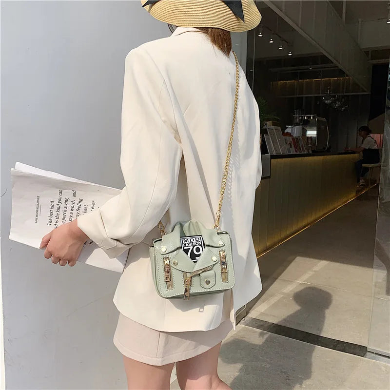 Punk Motobike Style Shoulder Crossbody Bag for Women