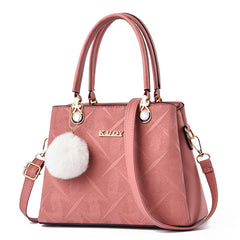 Women's Leather Handbag Larger Hairball Crossbody Shoulder Bags