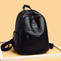 Soft Leather Backpacks for Teen Girls - Large Capacity School Bag