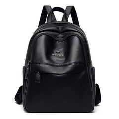 Soft Leather Backpacks for Teen Girls - Large Capacity School Bag