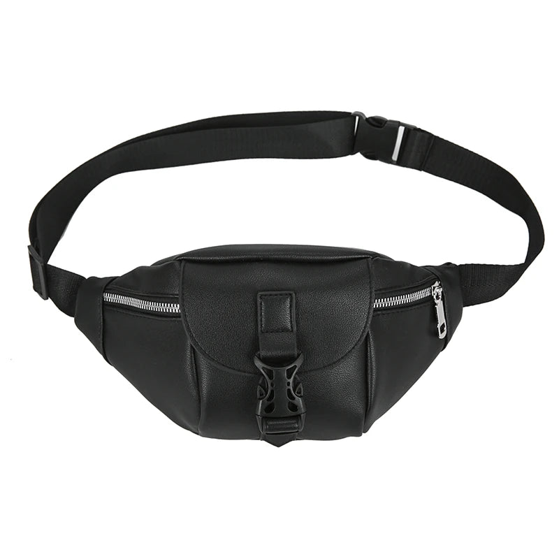 Leather Waist Pack Chest Bag Travel Hip Belt Bags Phone Pouch
