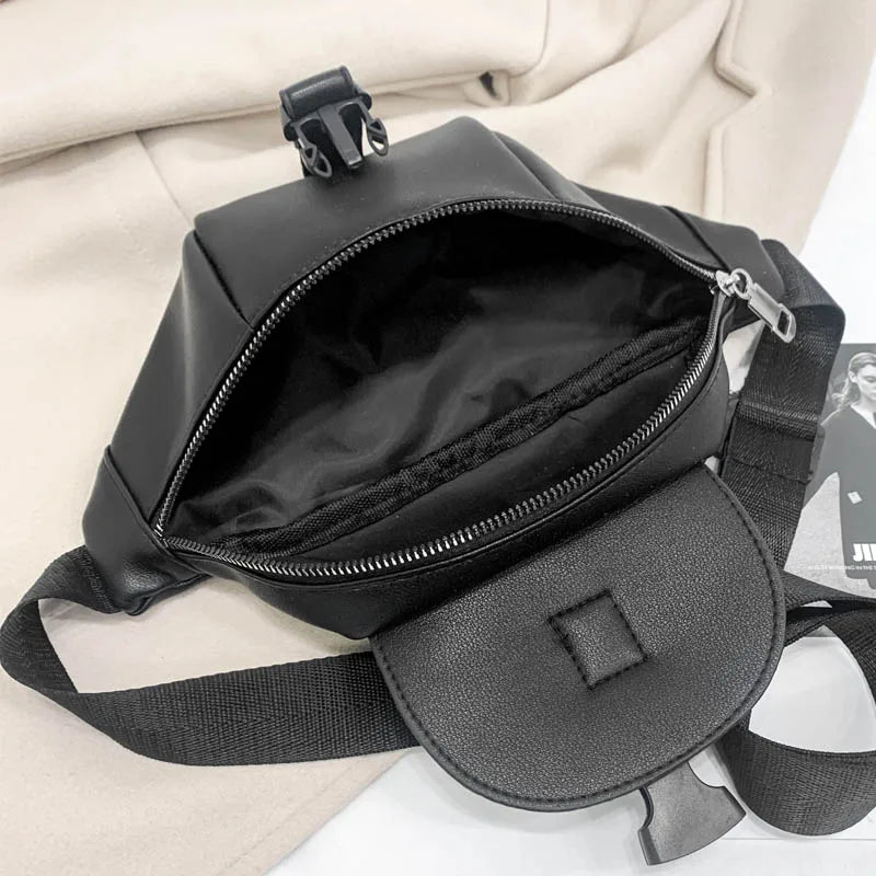 Leather Waist Pack Chest Bag Travel Hip Belt Bags Phone Pouch