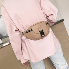 Leather Waist Pack Chest Bag Travel Hip Belt Bags Phone Pouch