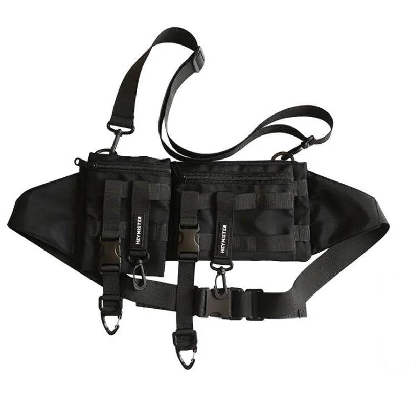 Tactical Messenger Crossbody Bag Multifunction Hip Hop Waist Pack