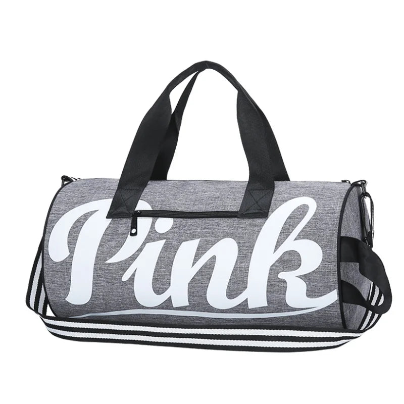 Men Grey Handbag Sports Gym Bags Waterproof Nylon