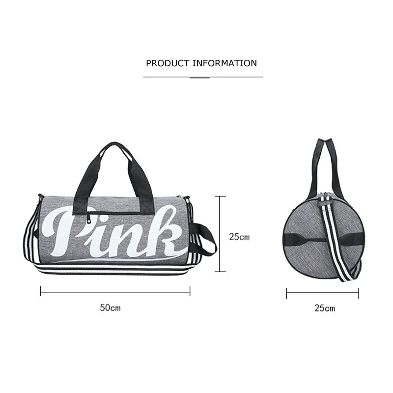 Men Grey Handbag Sports Gym Bags Waterproof Nylon