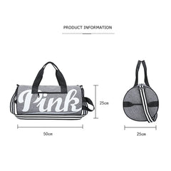 Men Grey Handbag Sports Gym Bags Waterproof Nylon