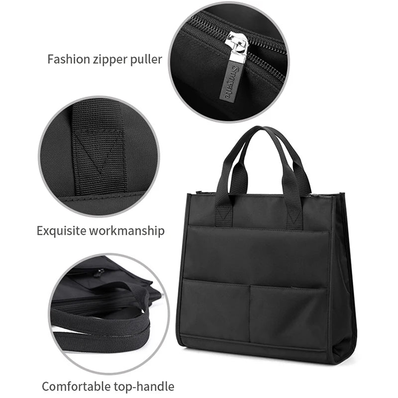 Men's Business Bag Waterproof Nylon Travel Crossbody Handbag