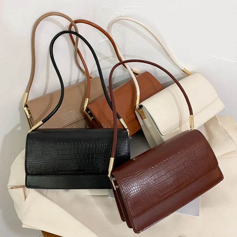 Soft Pu Leather Totes for Women Vintage Shoulder Bag Clutch Handbags
