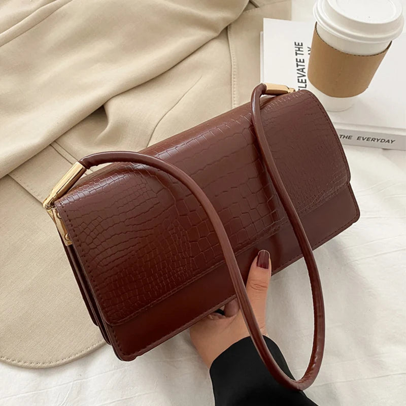 Soft Pu Leather Totes for Women Vintage Shoulder Bag Clutch Handbags