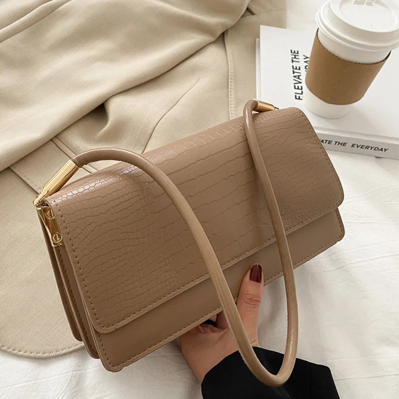 Soft Pu Leather Totes for Women Vintage Shoulder Bag Clutch Handbags