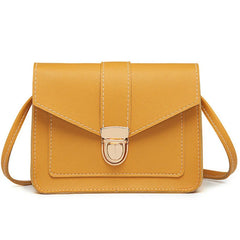 Yellow Mini PU Leather Messenger Bag for Girl