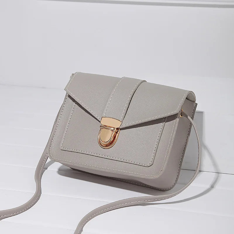 Yellow Mini PU Leather Messenger Bag for Girl