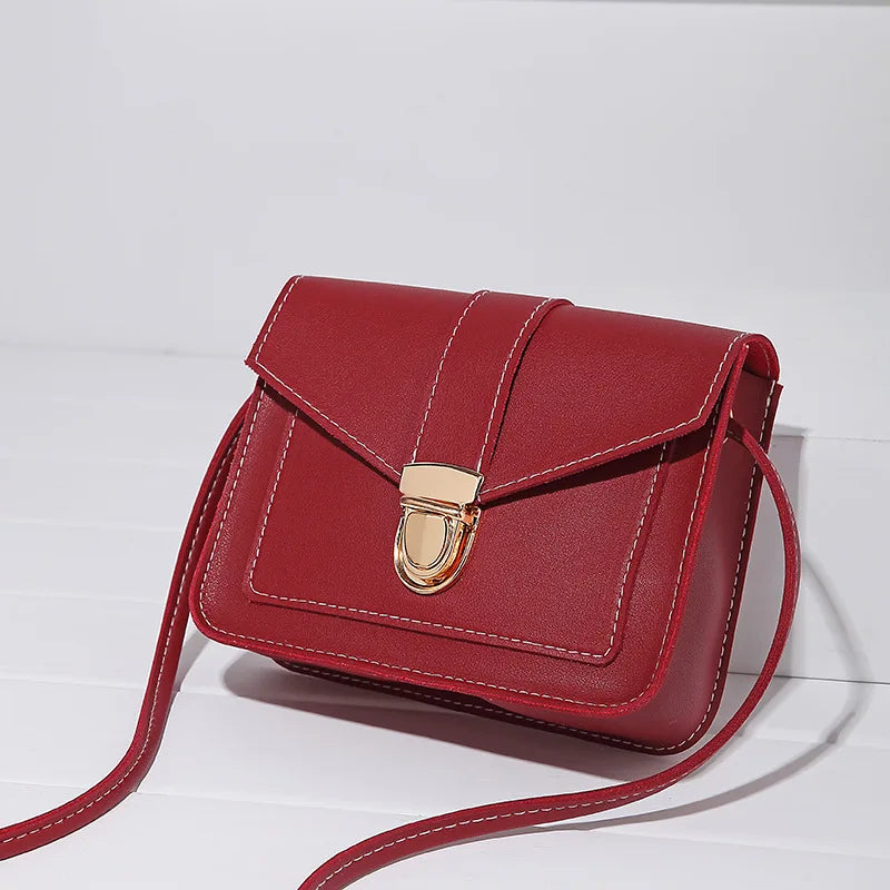 Yellow Mini PU Leather Messenger Bag for Girl