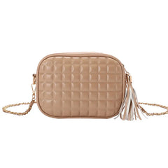 Mini Rhombus Lattice Crossbody Bag Solid Chain Handbags