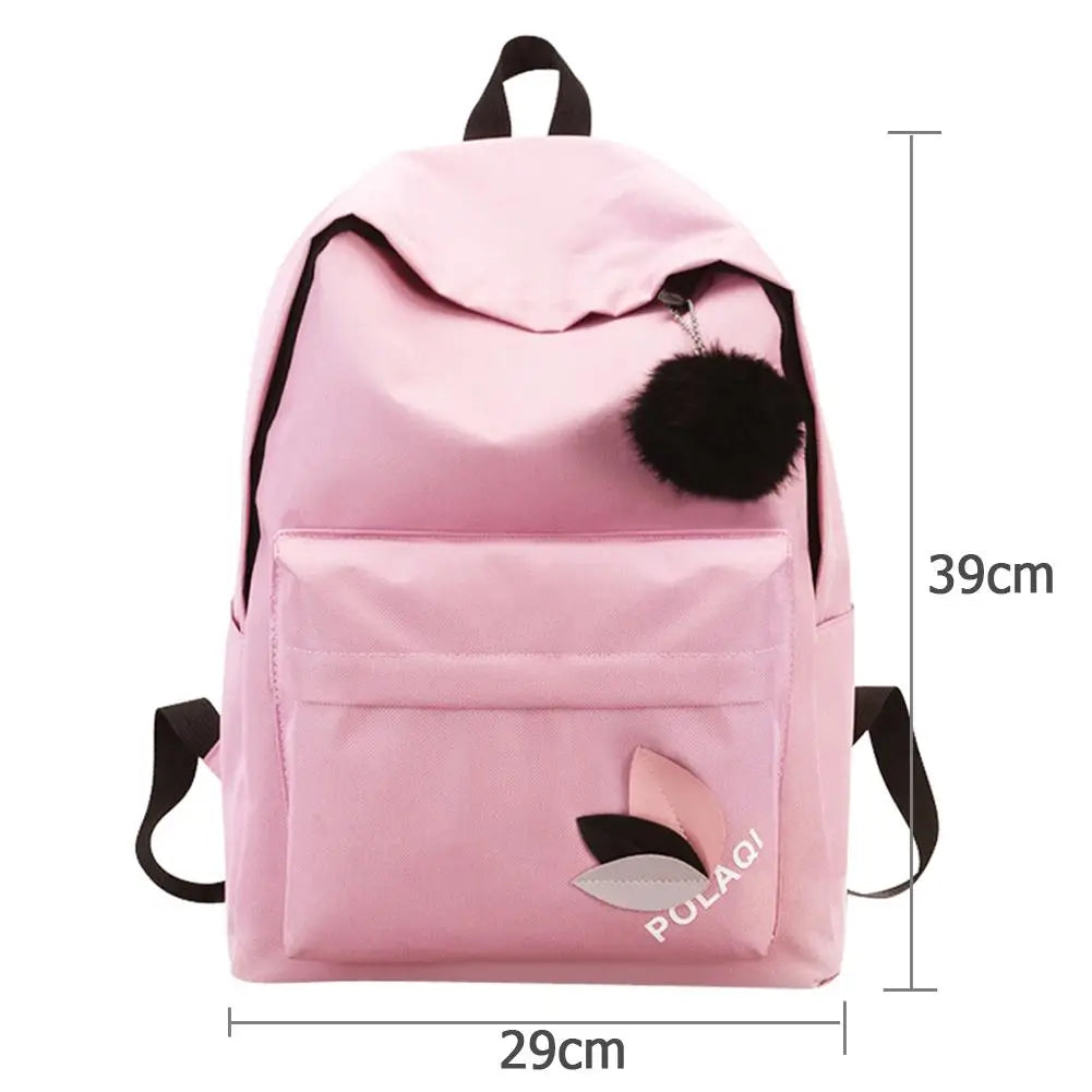 Canvas Backpack Teen Girls School Bag Rucksack Travel Mochila Feminina