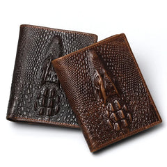 Crocodile Leather Wallet for Men, 3D Design, High Quality
