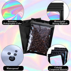 100 Smell Proof Mylar Bags Resealable Aluminum Foil Pouch