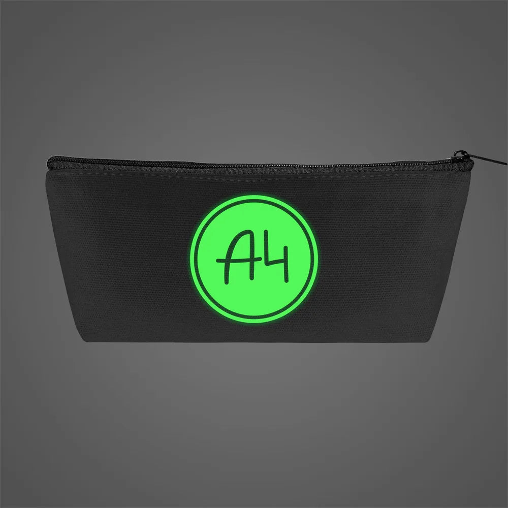 Fluorescent Luminous Canvas Pencil Case Boys Girls Kids Gift
