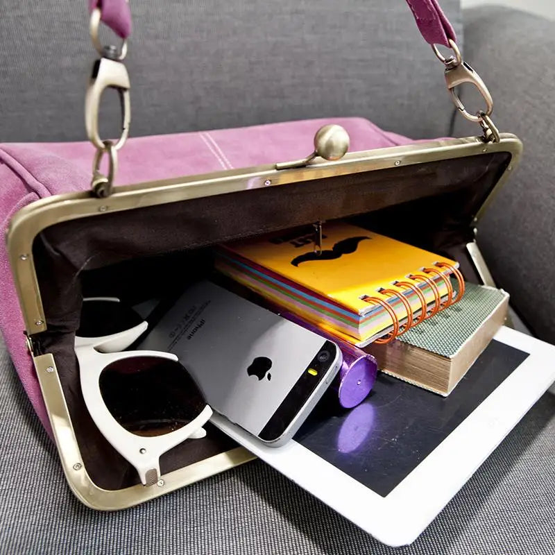 Winter Women Shoulder Bag Nubuck Leather Handbag Vintage Women Bag