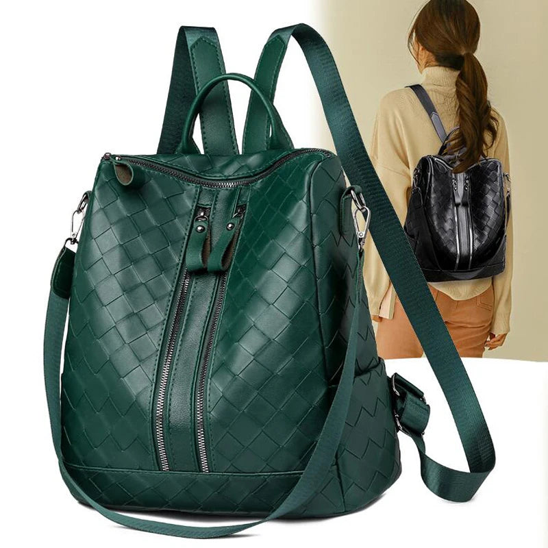 Leather Backpack Women Shoulder Bags School Bags for Girls Bagpack Mochila Sac