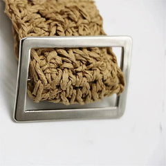 Straw Flower Waist Pack Zipper Chest Bag Ladies Travel Mobile Phone Purse