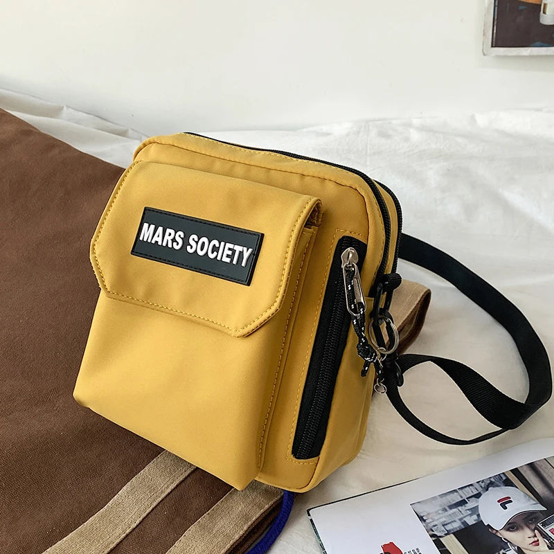 Casual Daily Carry Shoulder Bags Nylon Flap Women Crossbody Messenger Phone Pack