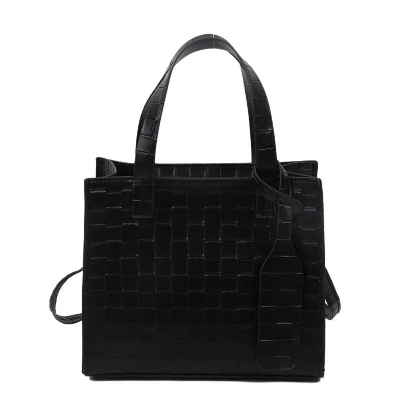 Soft Leather Shoulder Bag Autumn Square Solid Crossbody