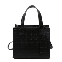 Soft Leather Shoulder Bag Autumn Square Solid Crossbody