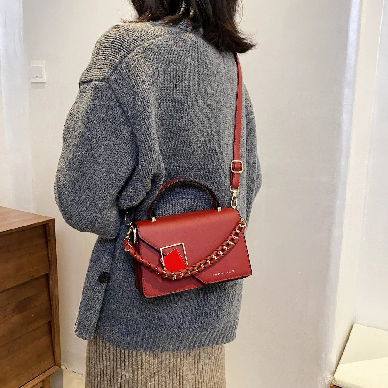 Women's Pu Leather Shoulder Crossbody Bag And Purses