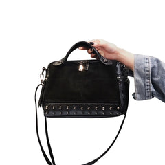 Studded Crossbody Bag for Women Leather Shoulder Handbag