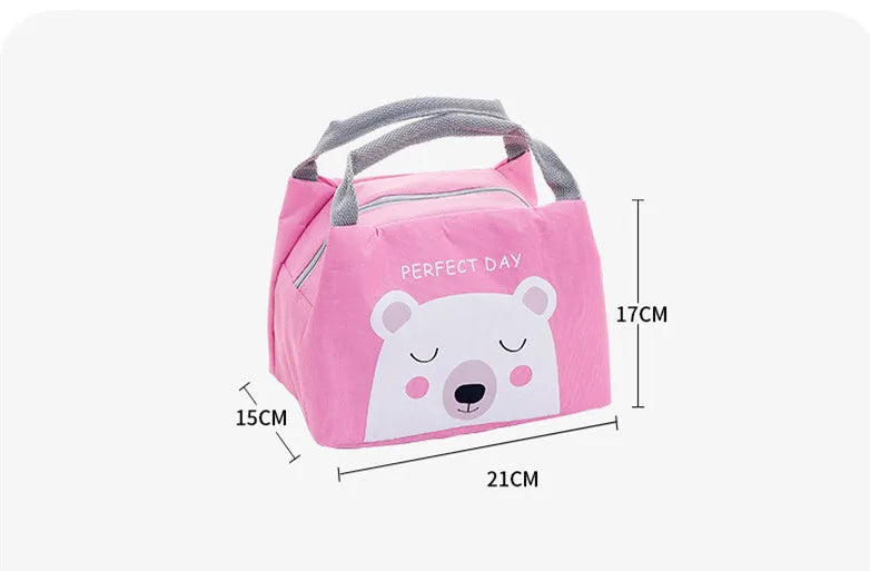 Cartoon Bento Box Bag Small Thermal Insulated Pouch For Kids