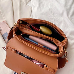 Soft PU Leather Flap Crossbody Bag Women Handbag