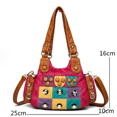 Rivet Soft PU Leather Women Handbag Women Bags Female Shoulder Tote bag