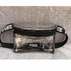 Transparent Pink Fanny Pack Girl Heuptas Waist Bag Waterproof
