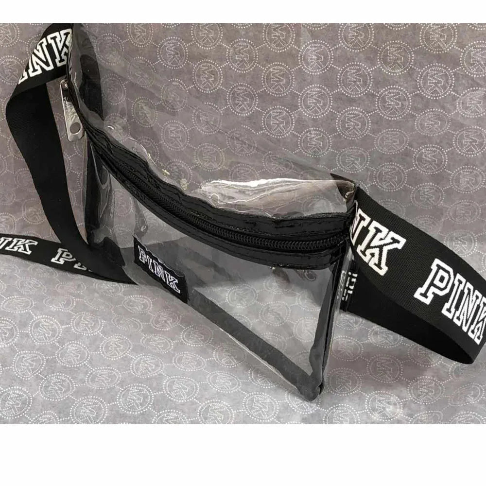 Transparent Pink Fanny Pack Girl Heuptas Waist Bag Waterproof