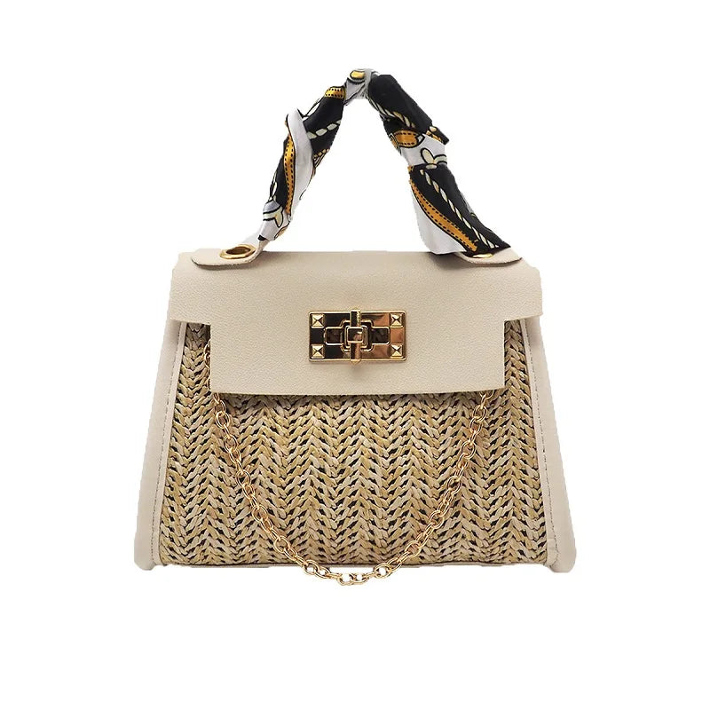 Fairy Woven Handbag Retro One-shoulder Messenger Small Square Bag Ladies Bags