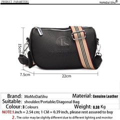 Women's Cowhide Leather Crossbody Saddle Bag