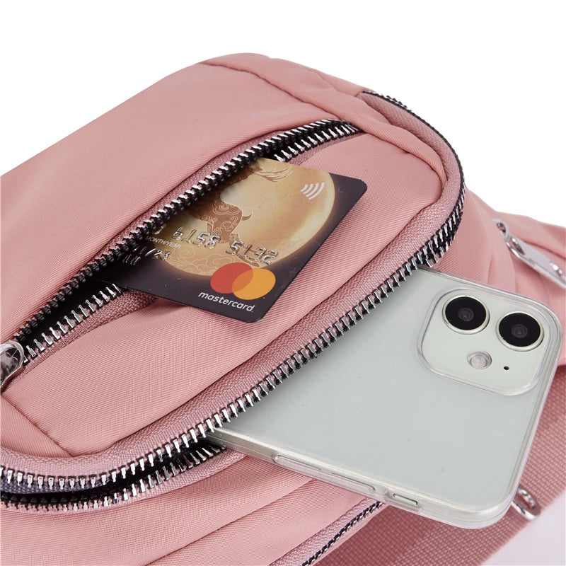 Multi-Pocket Waist Bag Travel Crossbody Chest Hip Bag