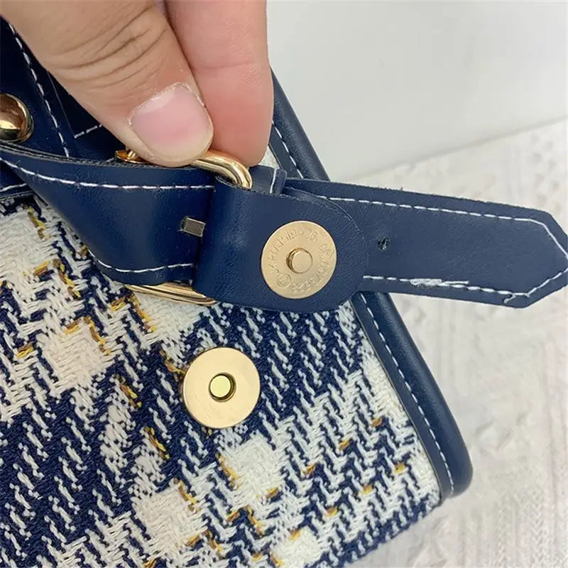 Women's Backpack Cotton and Pu Leather Backpacks for School Teenagers Girls