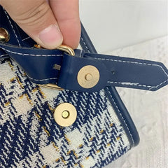 Women's Backpack Cotton and Pu Leather Backpacks for School Teenagers Girls