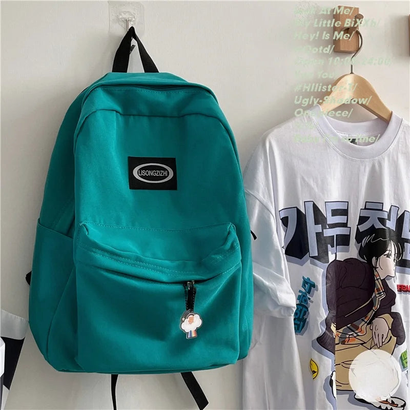 Canvas Women Shoulder Bag School Bag for Teenager Casual Girls