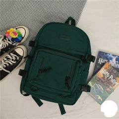 Canvas Women Travel Backpack Shoulder Bag School Bag for Teenager Girls