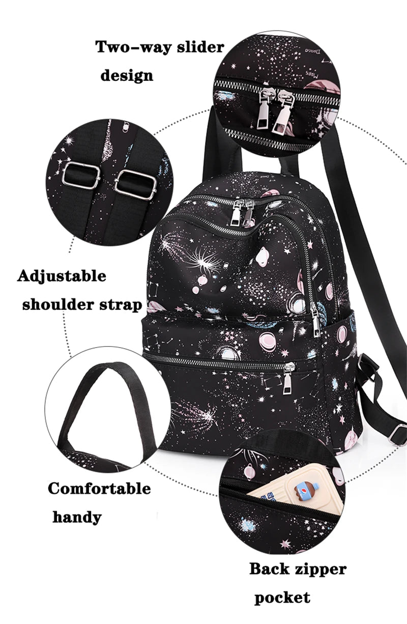 Women Shoulder Bag Oxford Cloth School Bag For Teenage Girl